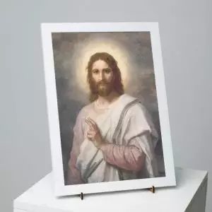Quadro Totem Jesus Salvador – Heinrich Hofmann com Moldura