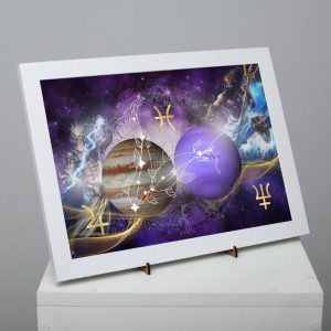 Quadro Totem Frequência Astrológica I com Moldura