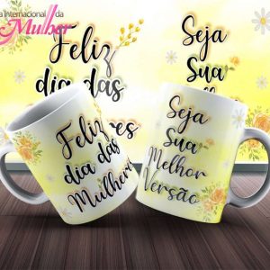 Caneca Tema Dia das Mulheres - Neon - 006