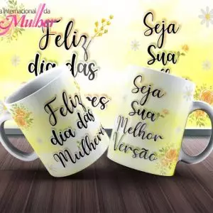 Caneca Tema Dia das Mulheres - Neon - 006