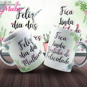 Caneca Tema Dia das Mulheres - Neon - 008