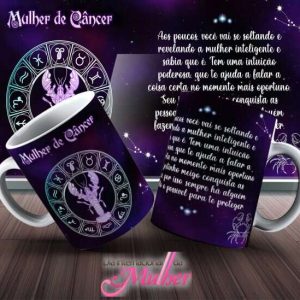 Caneca Tema Dia das Mulheres-Signos - Mulher de Câncer
