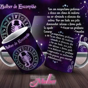 Caneca Tema Dia das Mulheres-Signos - Mulher de Escorpião