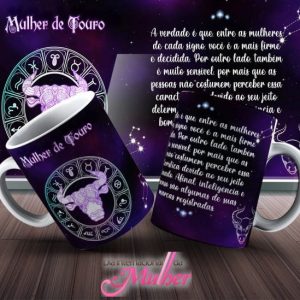 Caneca Tema Dia das Mulheres-Signos - Mulher de Touro