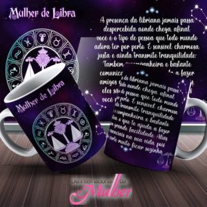 Caneca Tema Dia das Mulheres-Signos - Mulher de Libra