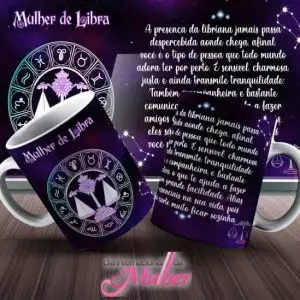 Caneca Tema Dia das Mulheres-Signos - Mulher de Libra