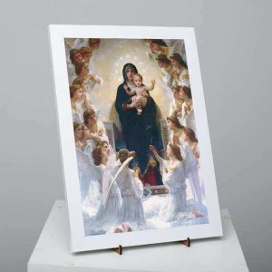 Quadro Totem Nossa Senhora e os Anjos - com Moldura