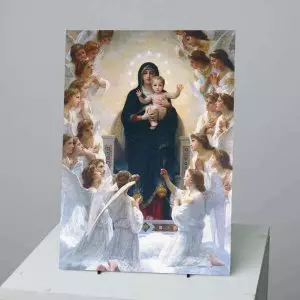 Quadro Totem Nossa Senhora e os Anjos - sem Moldura